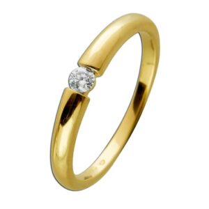 Gelbgold Ring mit Brillant